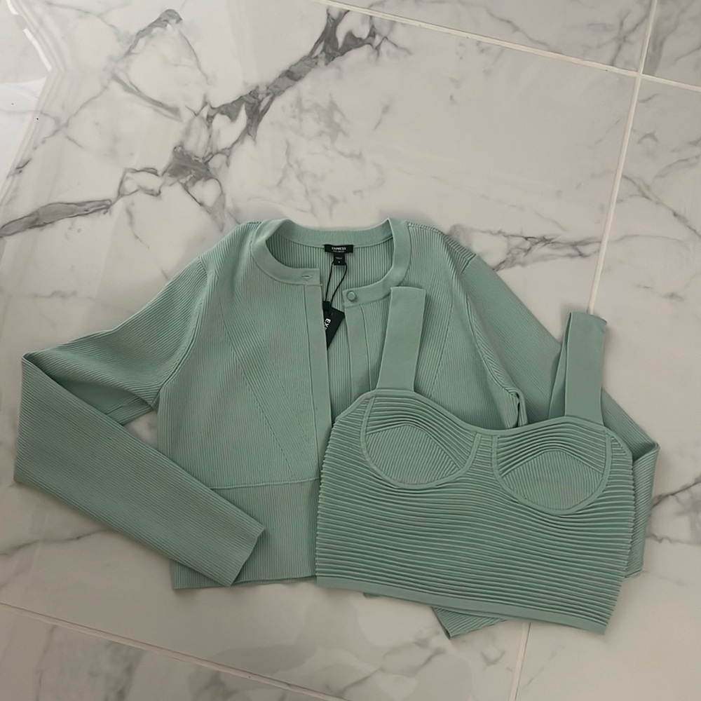 Express cardigan and tank set